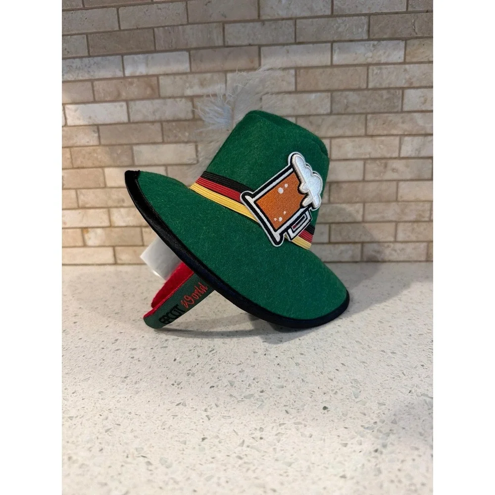 Disney Parks EPCOT Germany‎ Pavilion Oktoberfest Hat Pretzel Feather Adult nwt